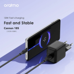 Oraimo (OCW-5184E Plus C53) 18W Rapid Charge with Type-C Cable Cannon 18S - Black - Image 3