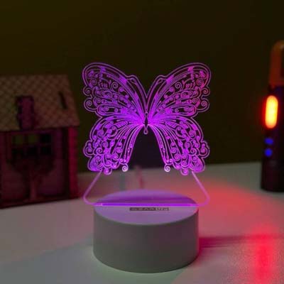 GearUP Acrylic Multicolor Night Lamp | Butterfly | স্টাইলিশ নাইট ল্যাম্প