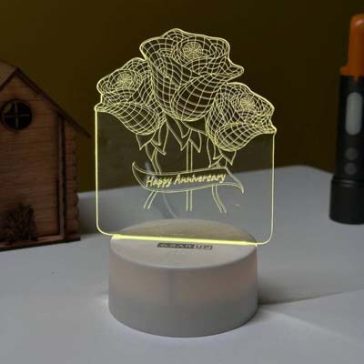 GearUP Acrylic Multicolor Night Lamp | Anniversary Rose | রোমান্টিক এ্যানিভার্সারি ল্যাম্পGearUP Acrylic Multicolor Night Lamp | Anniversary Rose | রোমান্টিক এ্যানিভার্সারি ল্যাম্প