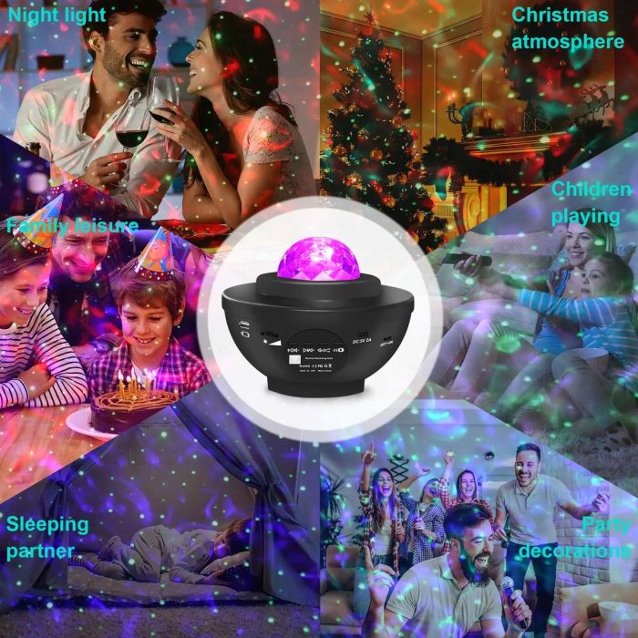 Galaxy Star Projector LED Night Light – Bluetooth Speaker & Bedroom Lamp - Image 4