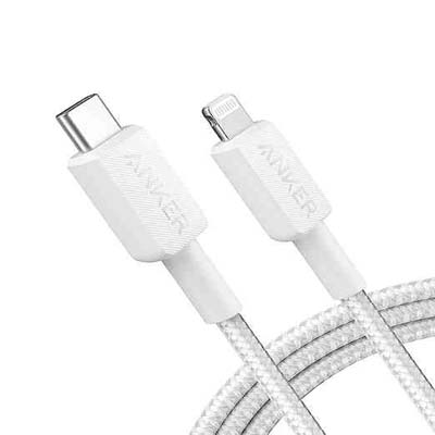 Anker 322 Lightning কেবল, ৬ ফুট Braided কেবল, USB-C to Lightning কেবল, iPhone ফাস্ট চার্জার কেবল, MFi-সার্টিফাইড কেবল, Power Delivery কেবল, টেকসই চার্জিং কেবল, Anker কেবল বাংলাদেশ, iPhone চার্জিং কেবল, Braided Lightning কেবল