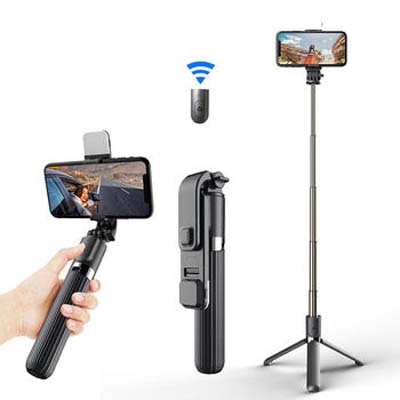F15 সেলফি স্টিক, Detachable Phone Clip, Wireless Selfie Stick, Telescopic Rod Tripod, Portable Selfie Stick, Bluetooth Selfie Stick, Mini Tripod, Phone Accessories Bangladesh, Outdoor Photography Gear