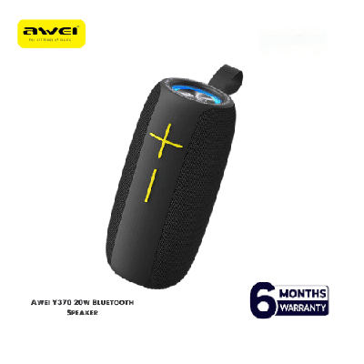 Awei Y370, Portable Bluetooth Speaker, Wireless Speaker, Deep Bass Speaker, Super Power Sound, High Quality Audio, Party Speaker, Travel Speaker, Awei Speaker Bangladesh