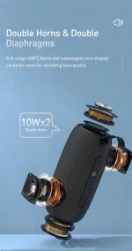 Awei Y370 Portable Original Bluetooth Speaker 🎶 | Super Power Sound | Deep Bass | High-Quality Audio - Image 4