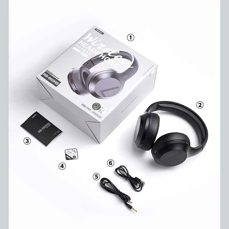 arxrov1623065518995 REMAX RB-660HB Stereo Wireless Bluetooth Headset | Dual Mode (Bluetooth + 3.5mm) | Premium Sound - Image 2