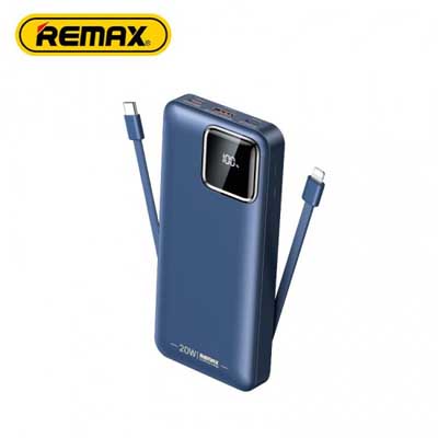 Remax RPP-513, Suji Series Power Bank, 20000mAh Power Bank, PD QC Fast Charging, LED Display Power Bank, Cabled Power Bank, 3 Outputs Power Bank, 2 Inputs Power Bank, Multi-Device Charger, Portable Power Bank, Remax Power Bank BD